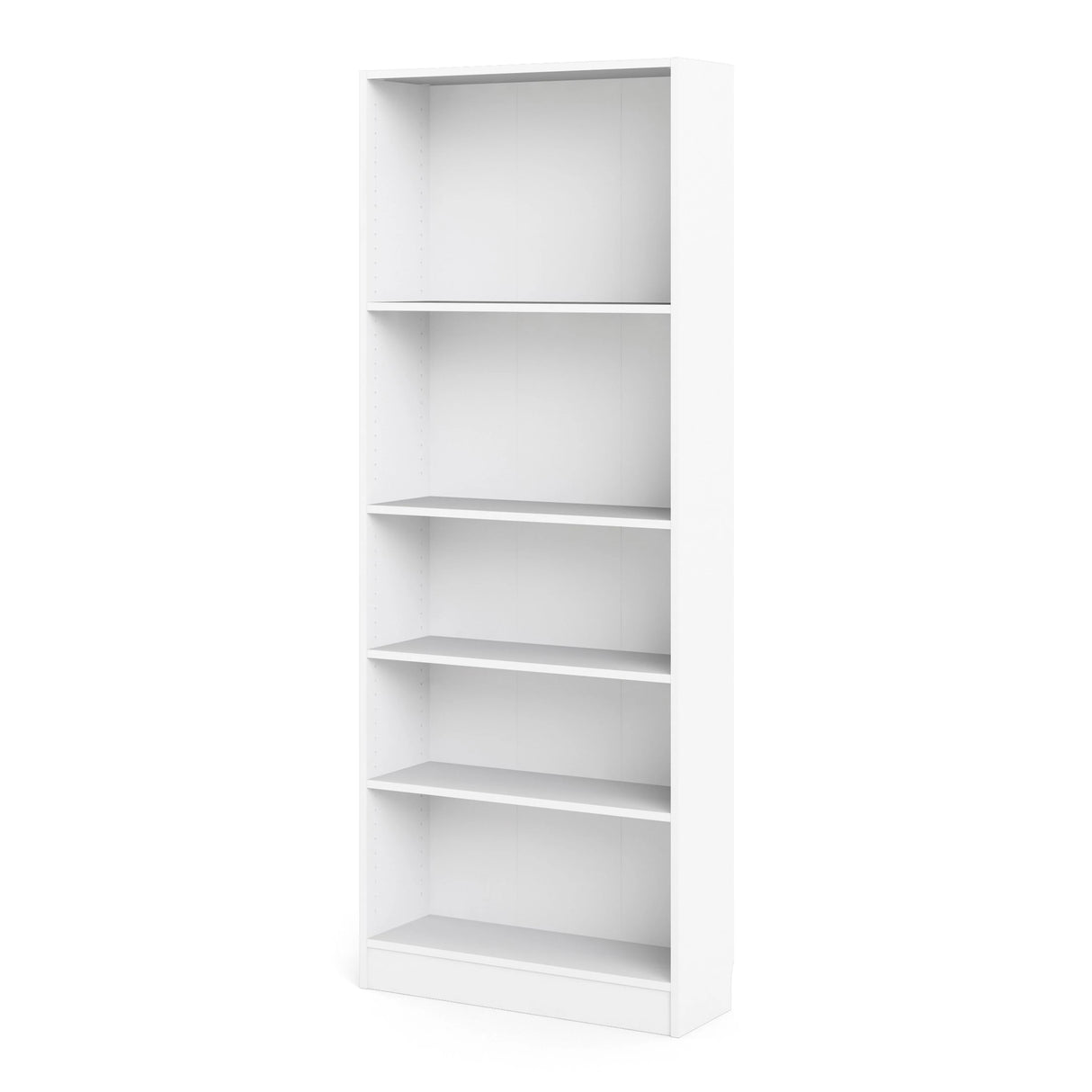 Basic Tall Wide Bookcase 4 Shelves in White