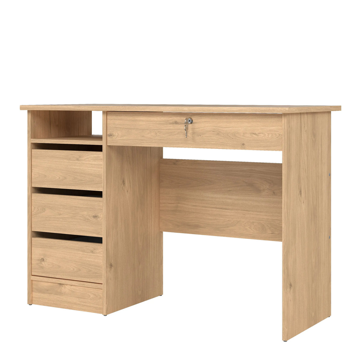 Function Plus 4 Drawer Desk in Oak