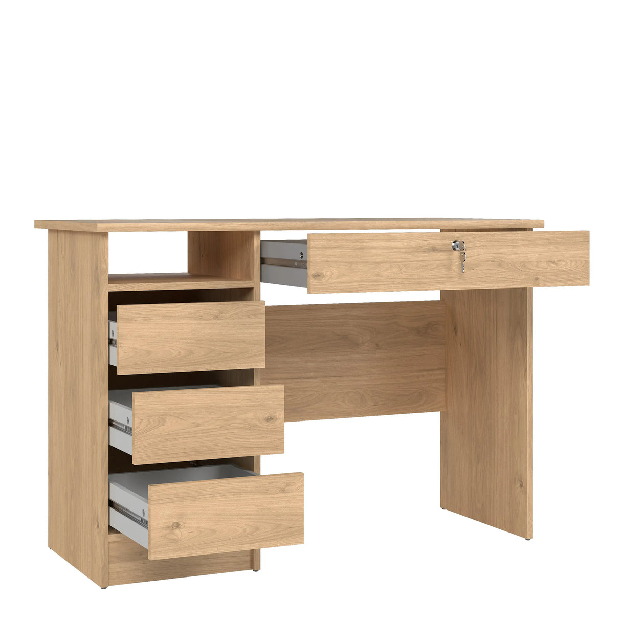 Function Plus 4 Drawer Desk in Oak