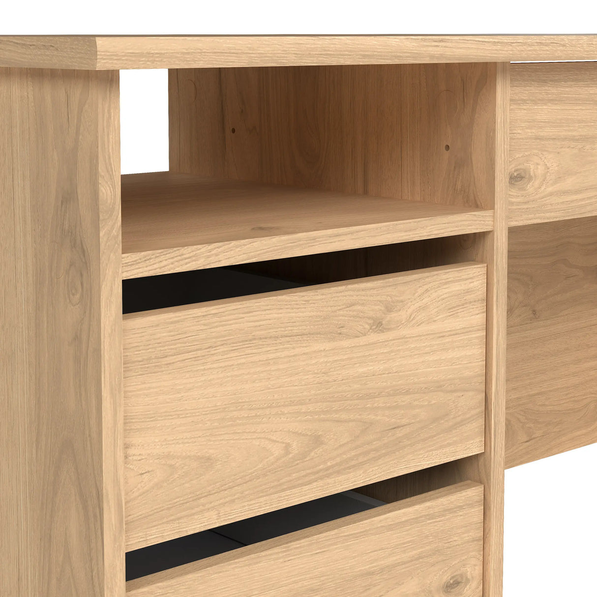 Function Plus 4 Drawer Desk in Oak
