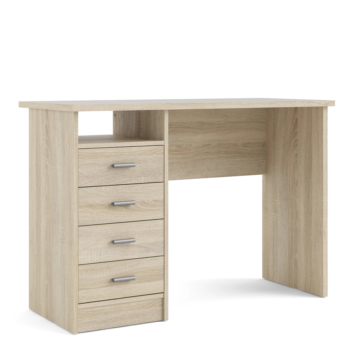 Function Plus Desk Oak 4 Drawers