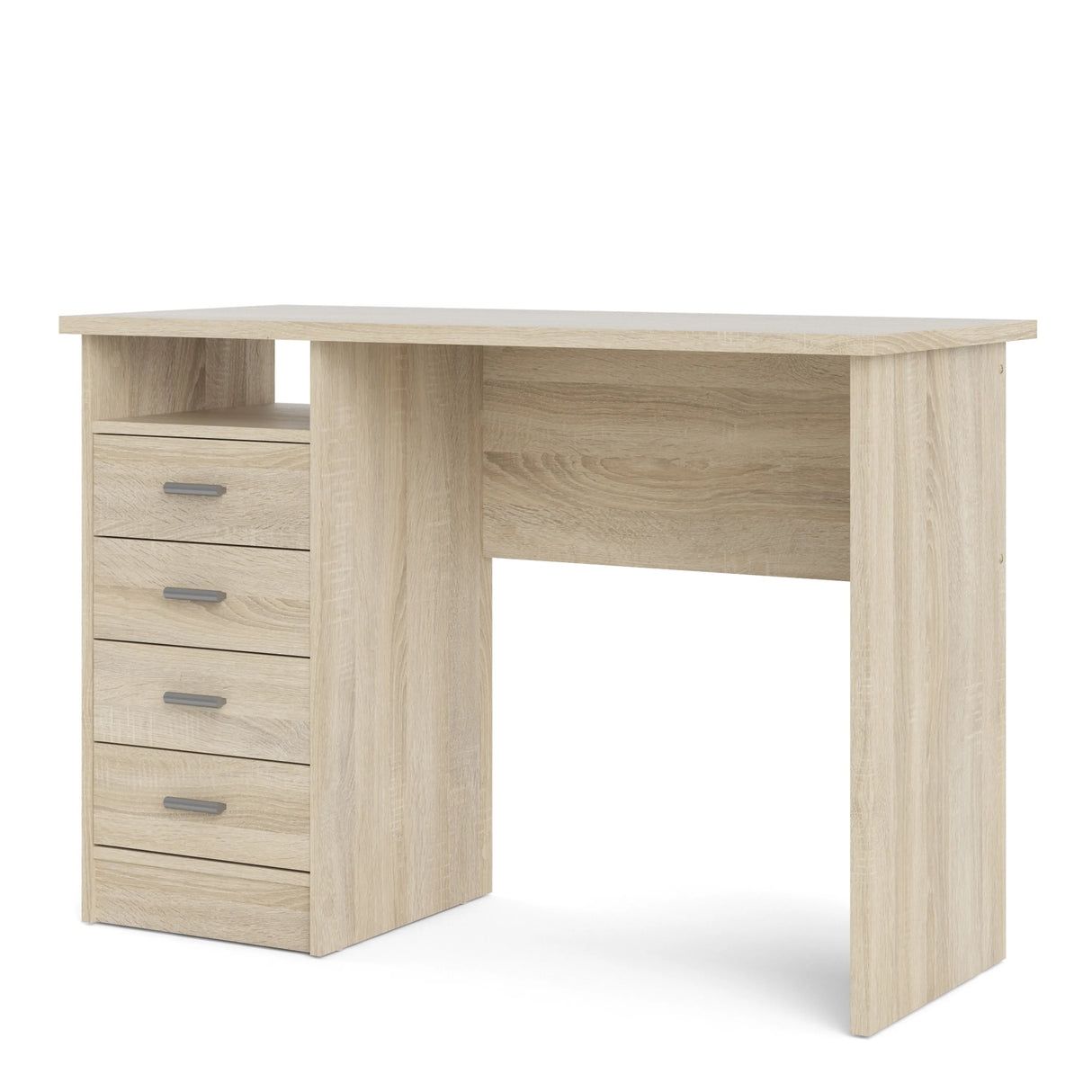 Function Plus Desk Oak 4 Drawers