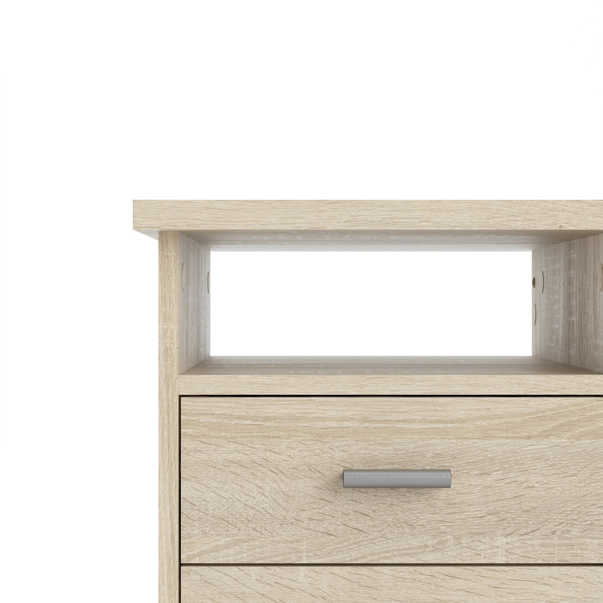Function Plus Desk Oak 4 Drawers