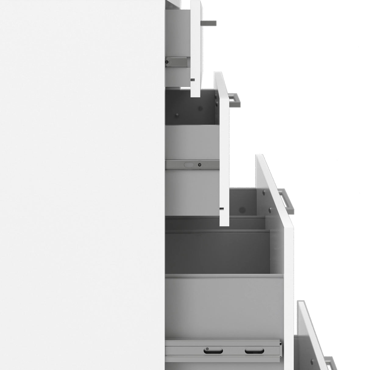 Prima Bookcase with Drawers and File Storage in White