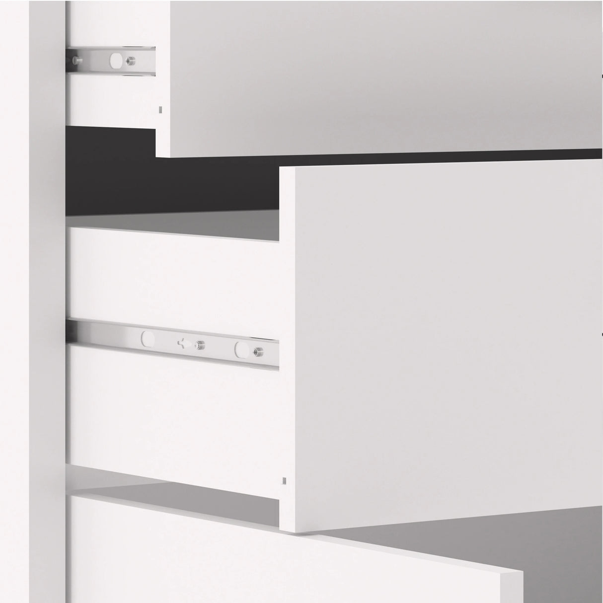 Prima Bookcase with Drawers and Doors in White