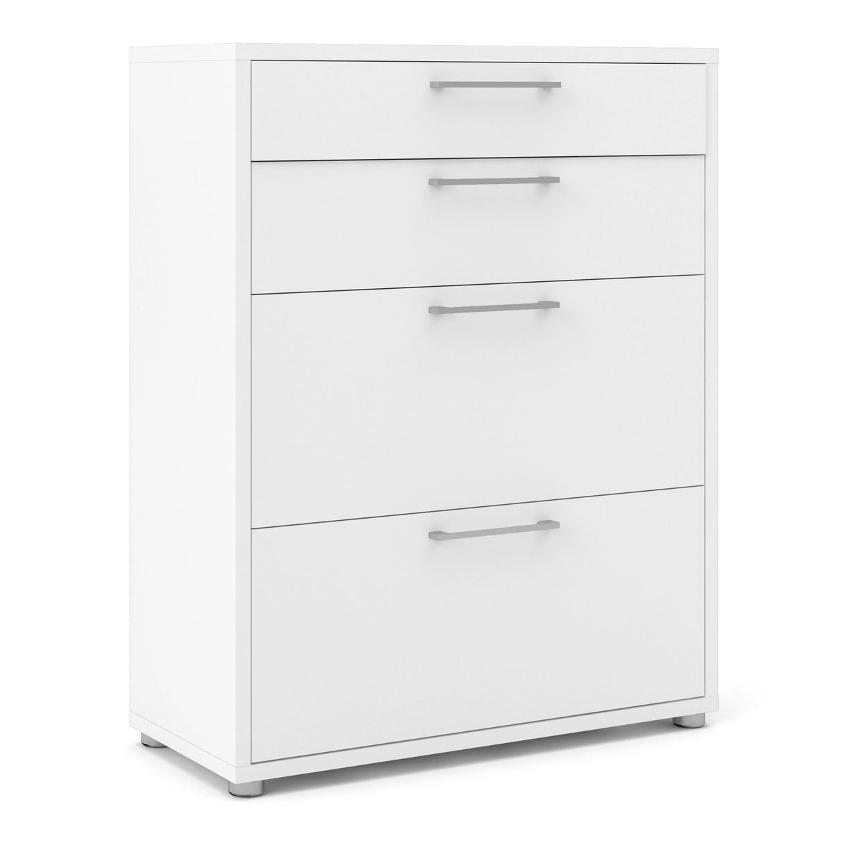 Prima Office Storage with 2 Drawers and 2 File Drawers in White