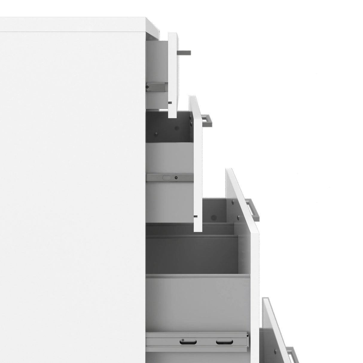 Prima Office Storage with 2 Drawers and 2 File Drawers in White