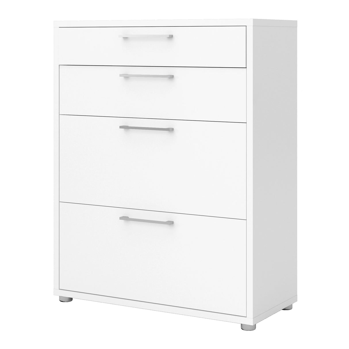 Prima Office Storage with 2 Drawers and 2 File Drawers in White