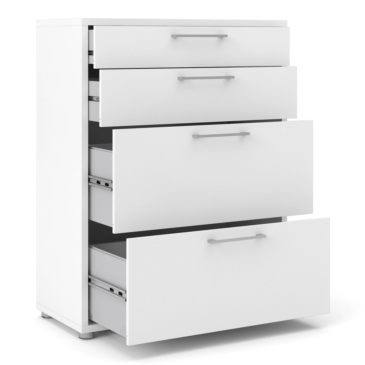 Prima Office Storage with 2 Drawers and 2 File Drawers in White