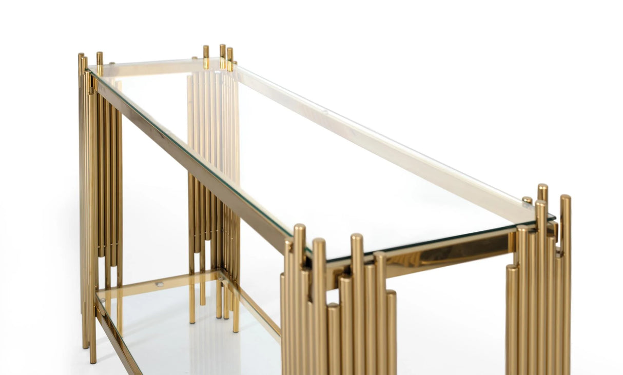 Giner and Colomer - Stainless Steel & Glass Console