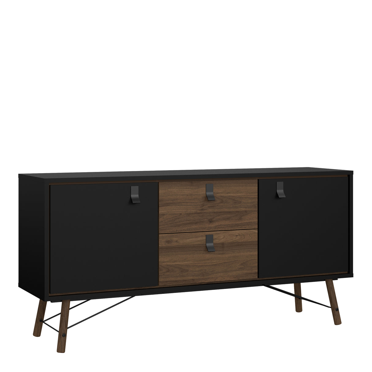 Ry Sideboard 2 doors + 2 drawers in Matt Black Walnut