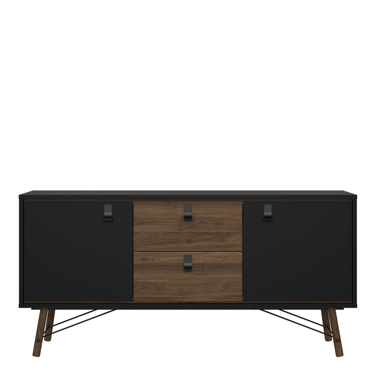 Ry Sideboard 2 doors + 2 drawers in Matt Black Walnut
