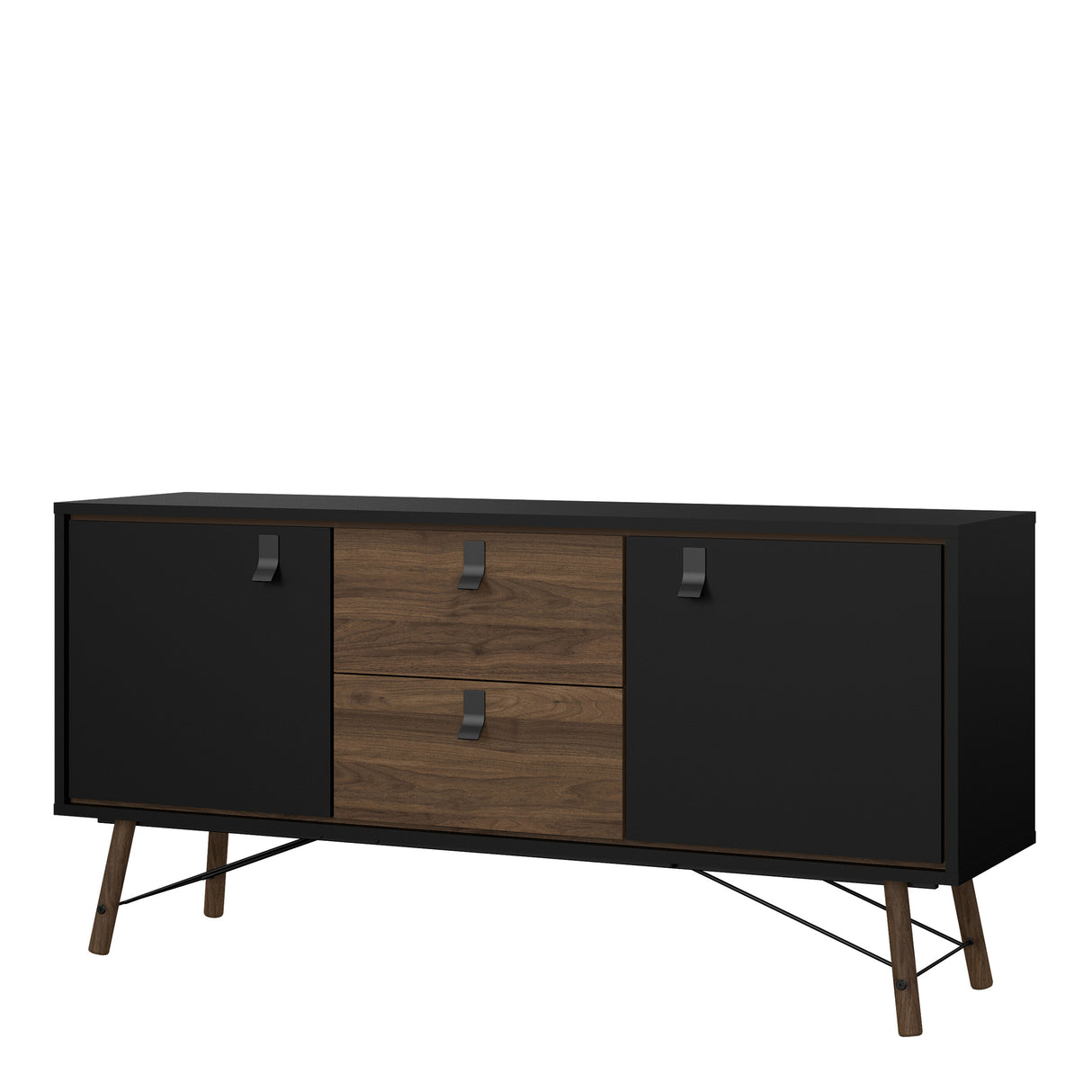 Ry Sideboard 2 doors + 2 drawers in Matt Black Walnut