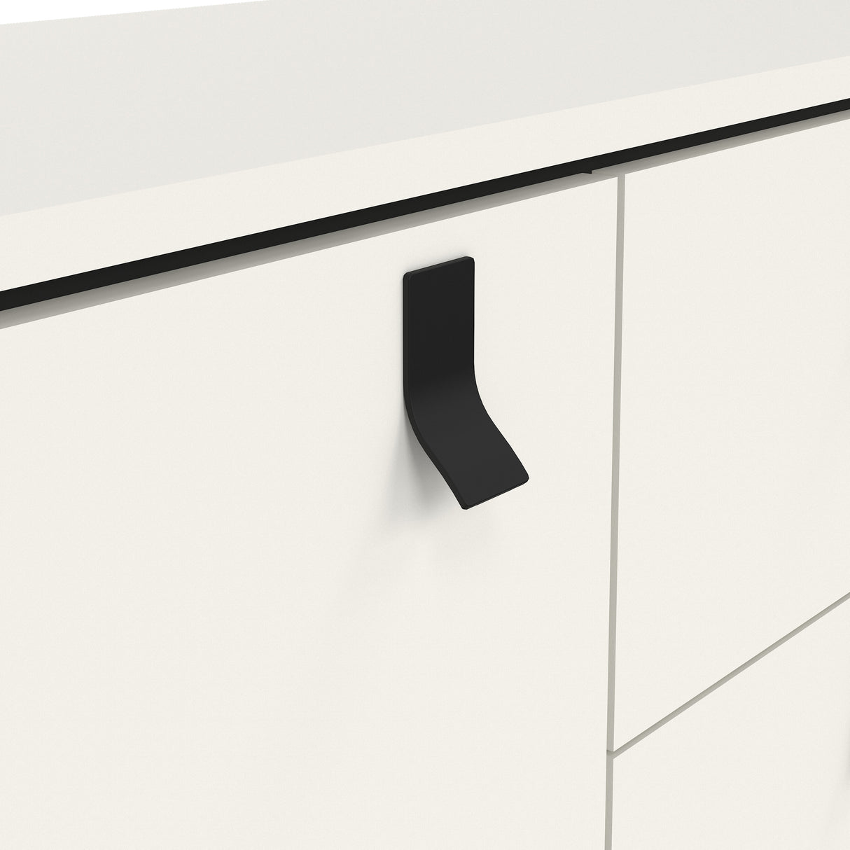Ry Sideboard with 1 door + 2 drawers in Matt Matt White
