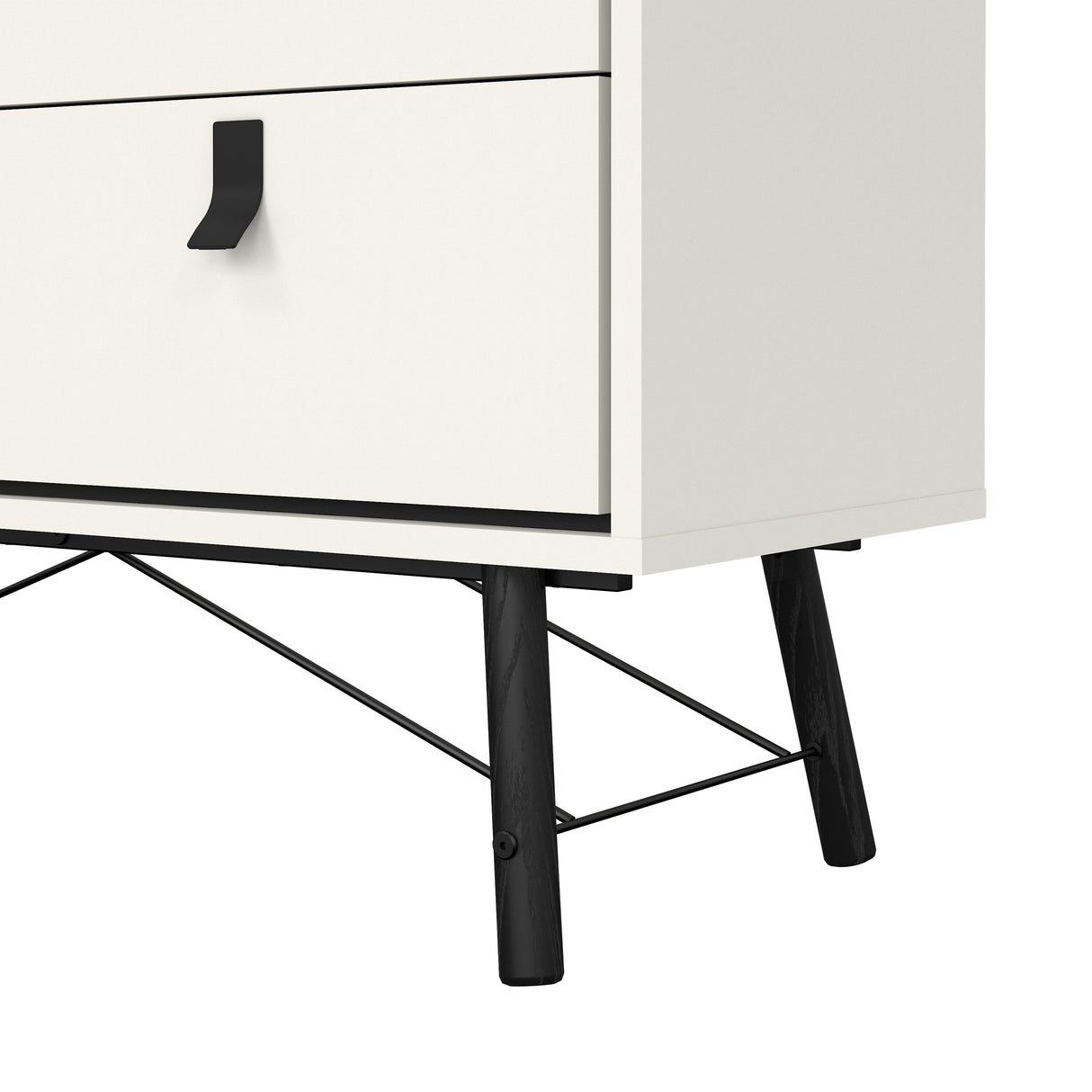 Ry Sideboard with 1 door + 2 drawers in Matt Matt White