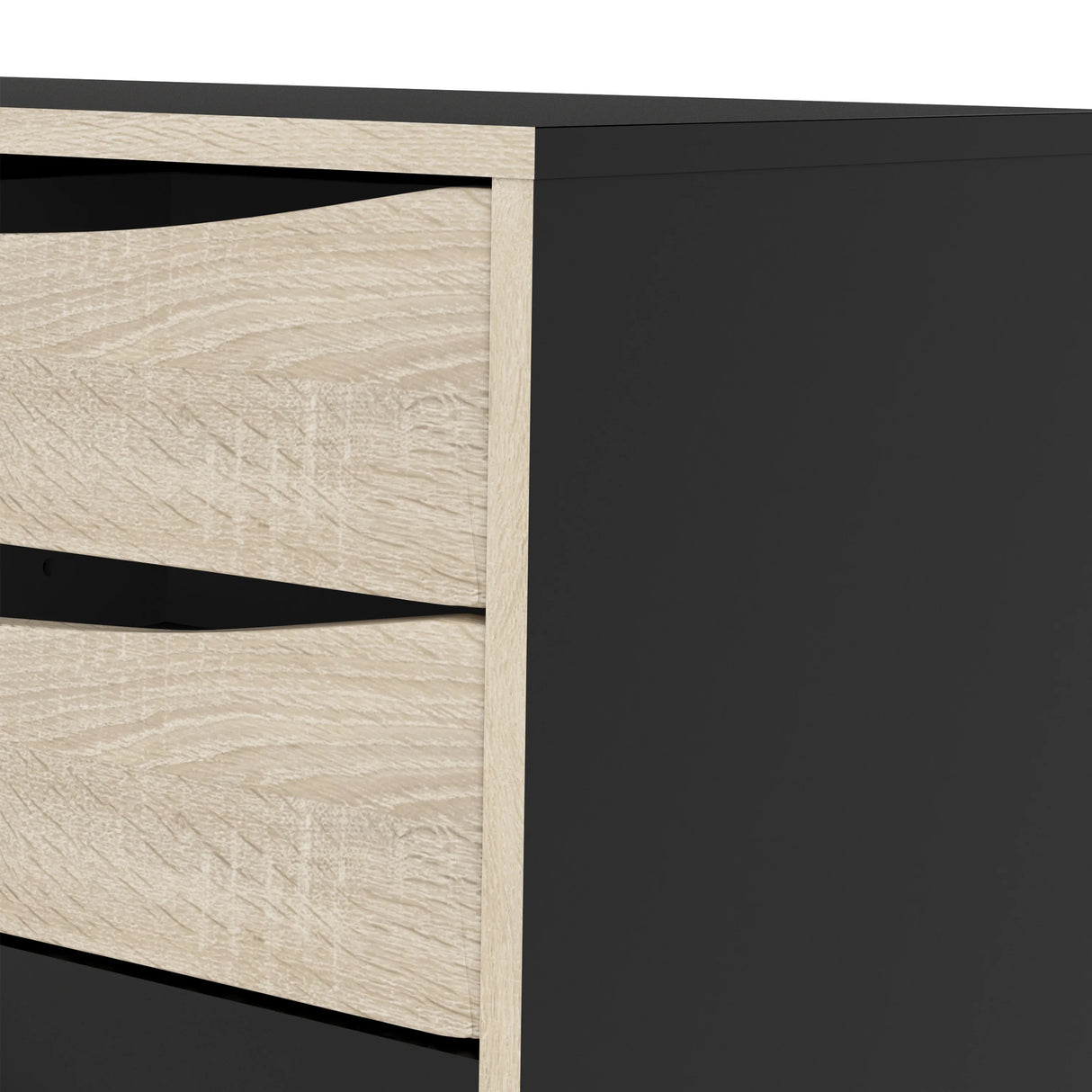Stubbe Sideboard with 1 Door 3 Drawers in Black Oak