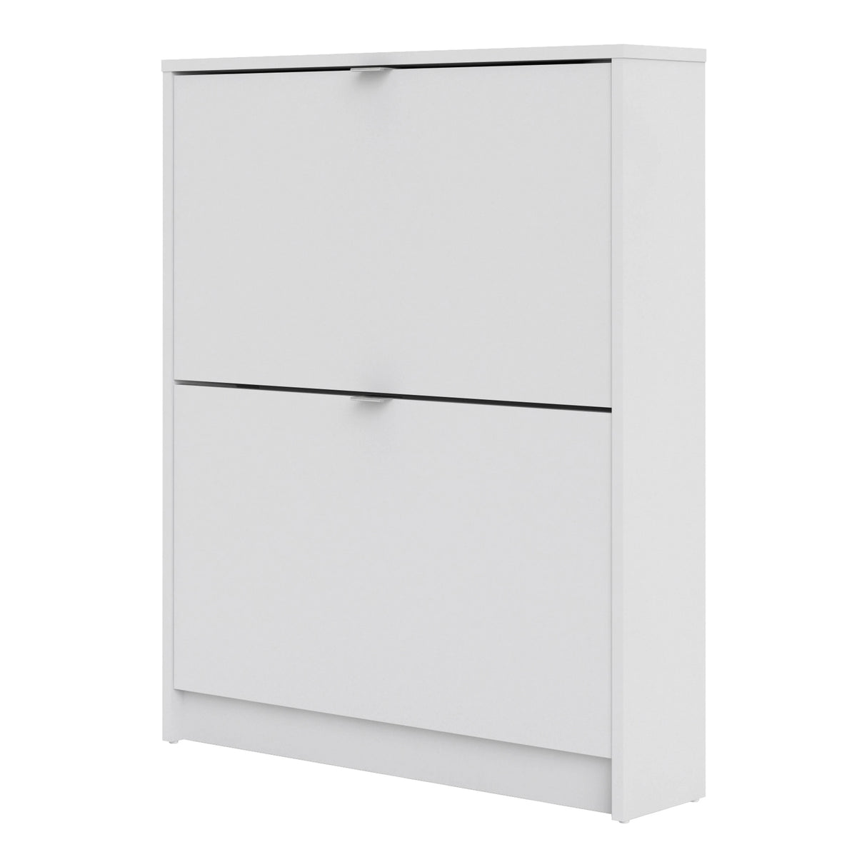 Shoes Cabinet with 2 Flip Down Doors in White