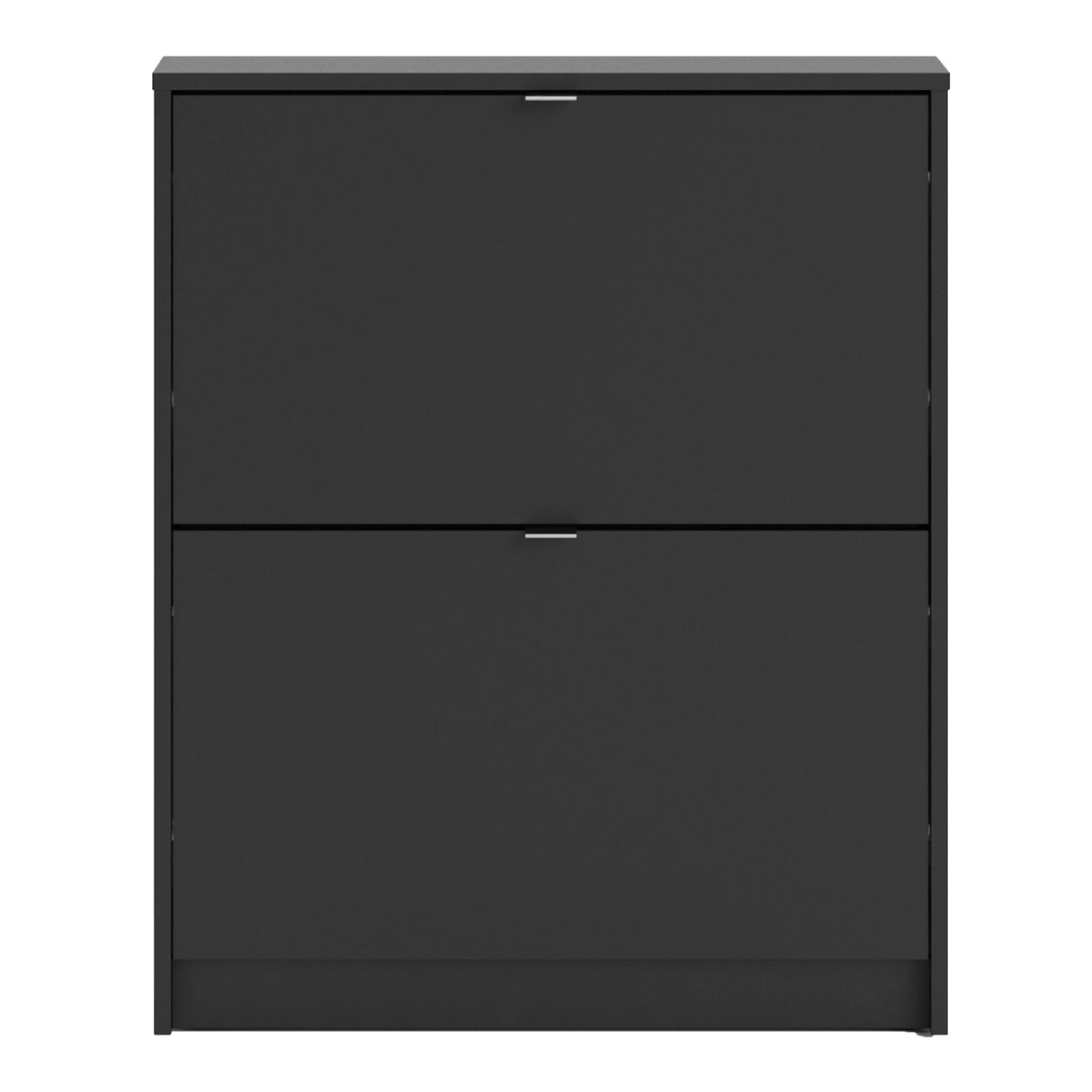 Shoes Cabinet with 2 Flip Down Doors in Matt Black