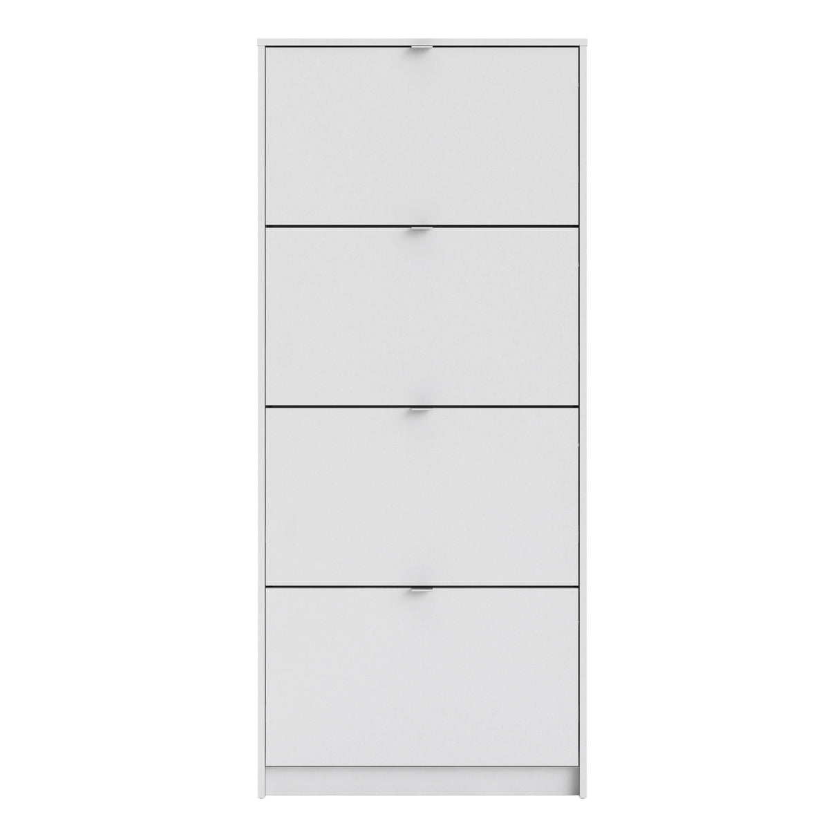 Shoes Cabinet with 4 Flip Doors and 2 Layers in White