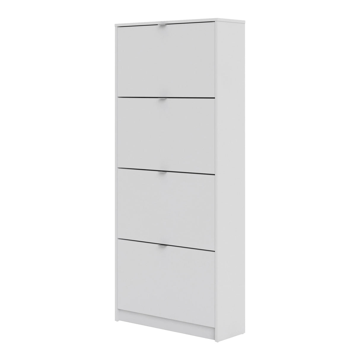 Shoes Cabinet with 4 Flip Doors and 2 Layers in White