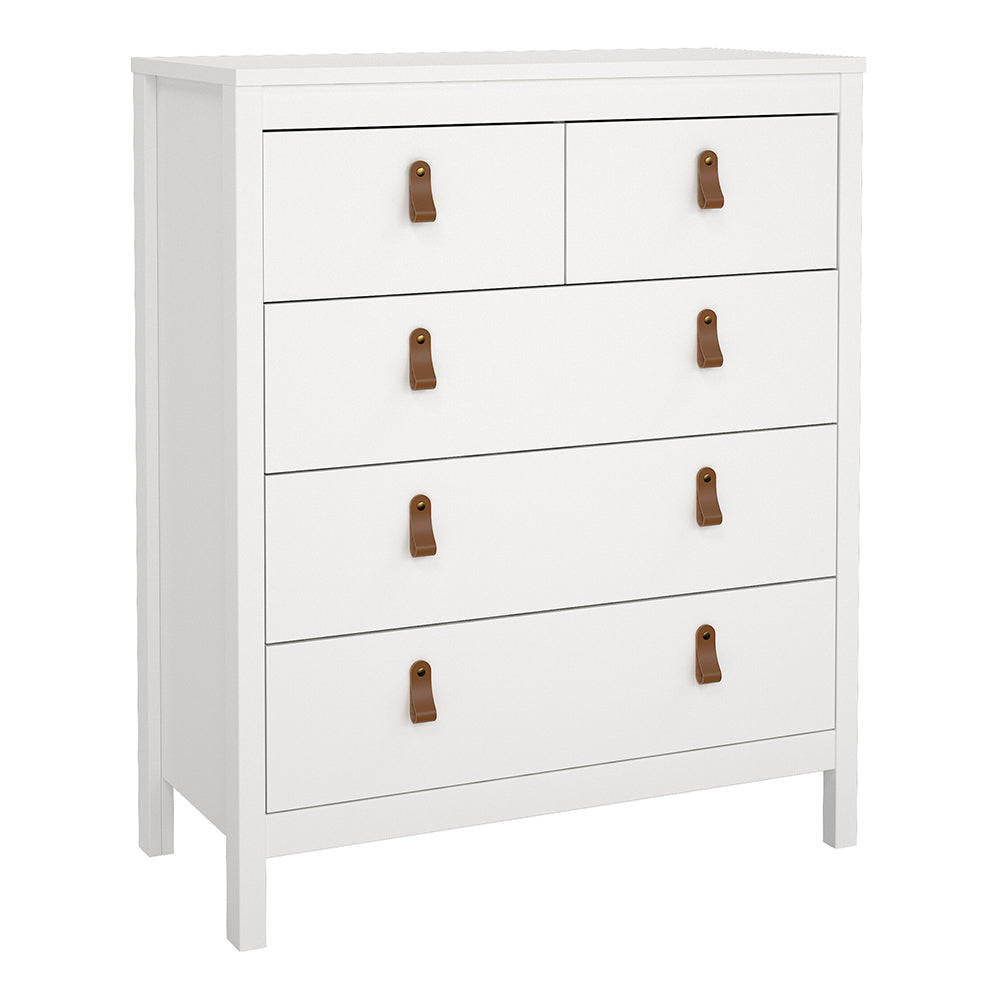 Barcelona Package - Bedside Table 2 drawers + Chest 3+2 drawer + Wardrobe with 3 doors in White