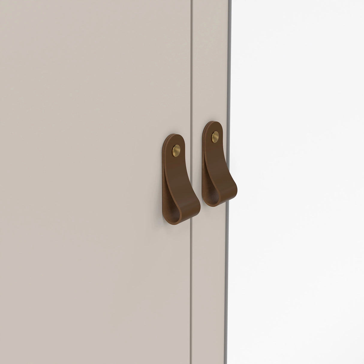 Barcelona Wardrobe with 2 Doors + 1 Mirror Door + 2 Drawers in Cashmere