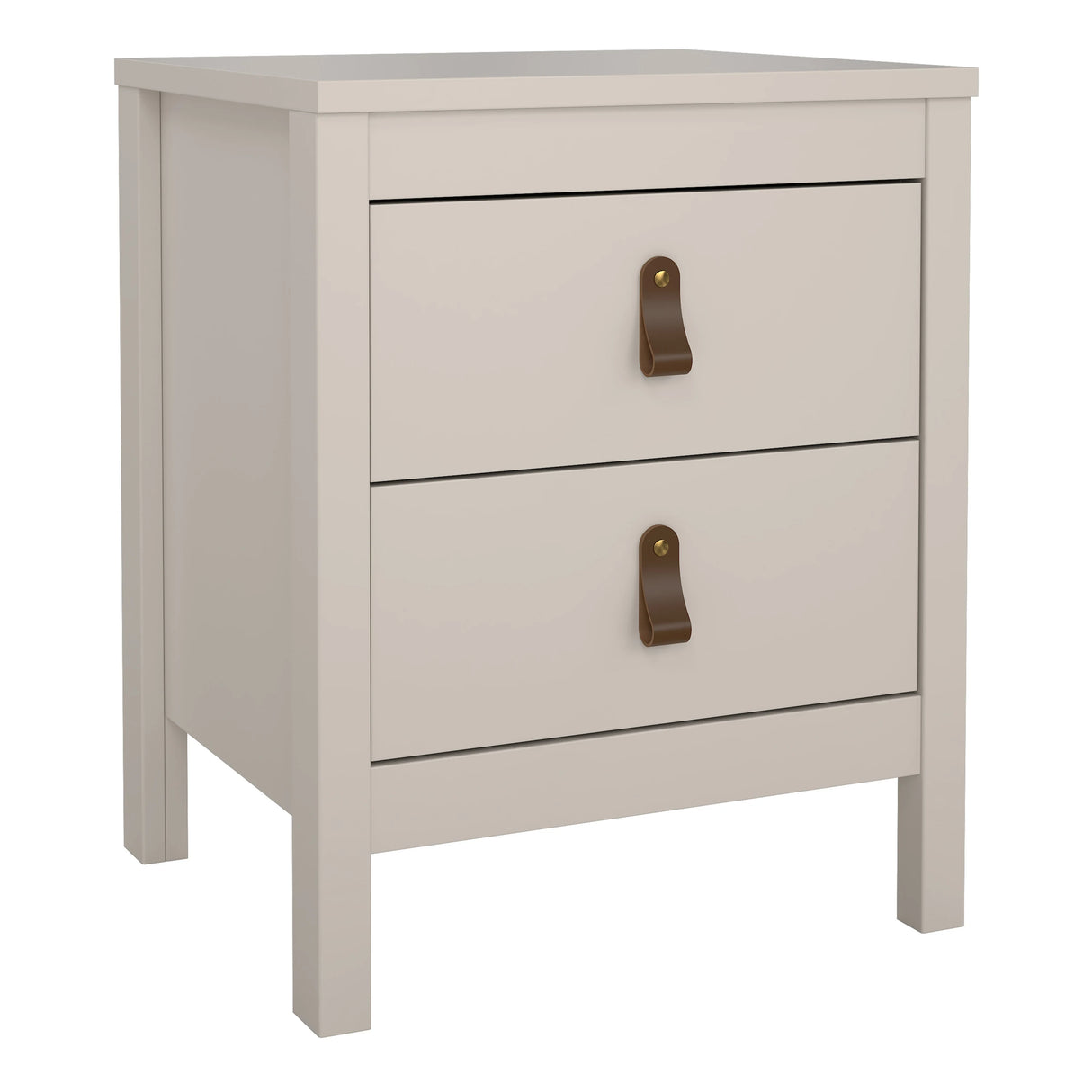 Barcelona Bedside Table 2 Drawers in Cashmere