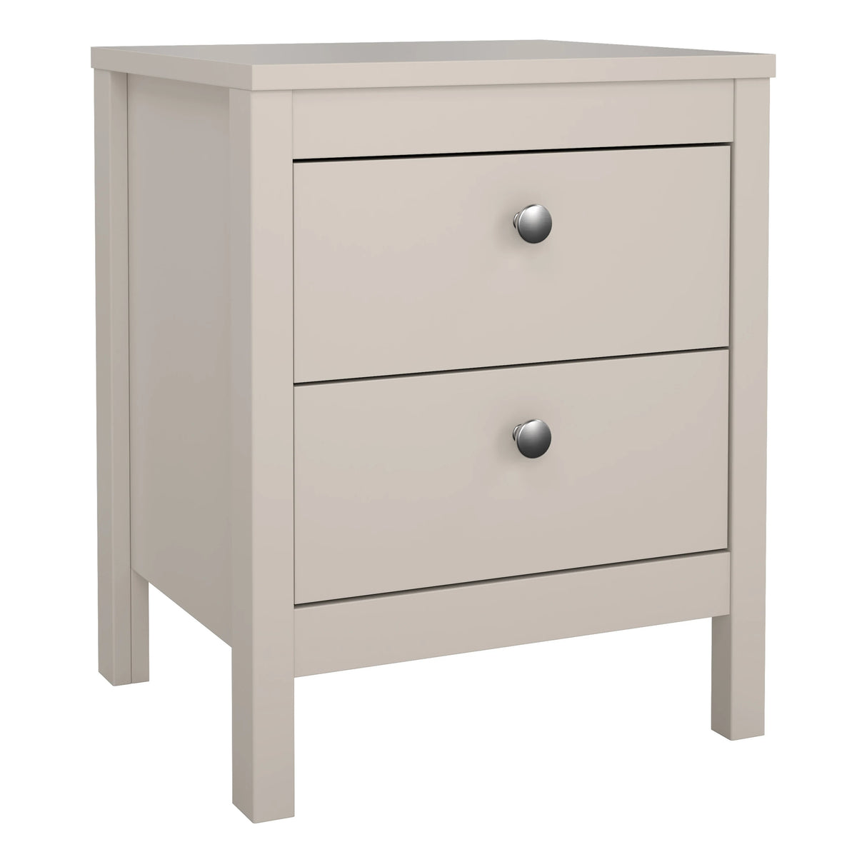 Barcelona Bedside Table 2 Drawers in Cashmere