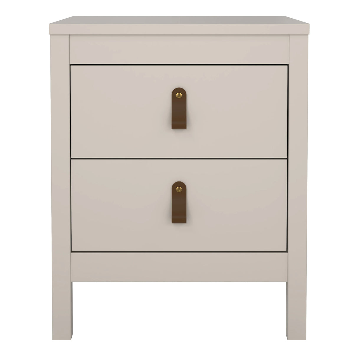 Barcelona Bedside Table 2 Drawers in Cashmere
