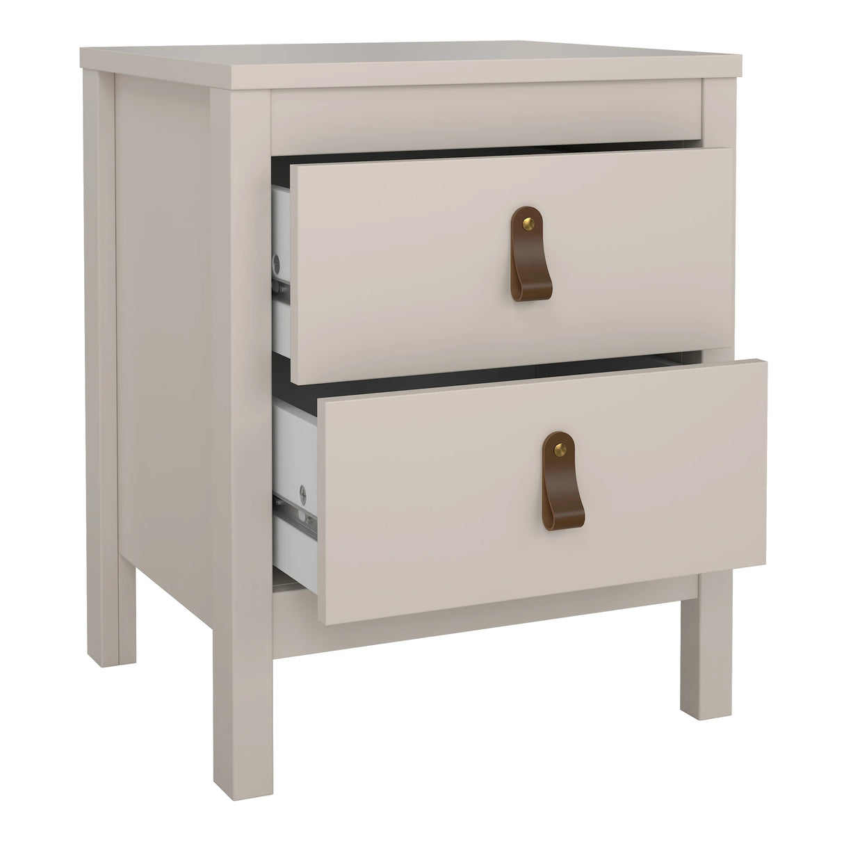Barcelona Bedside Table 2 Drawers in Cashmere