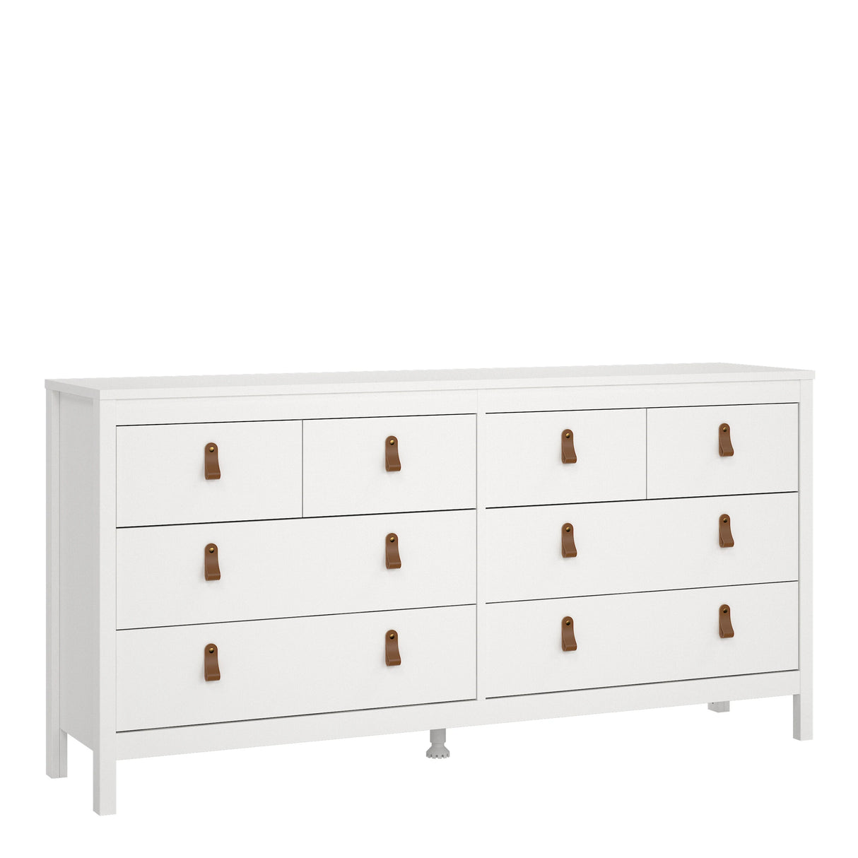 Barcelona Double Dresser 4+4 Drawers in White