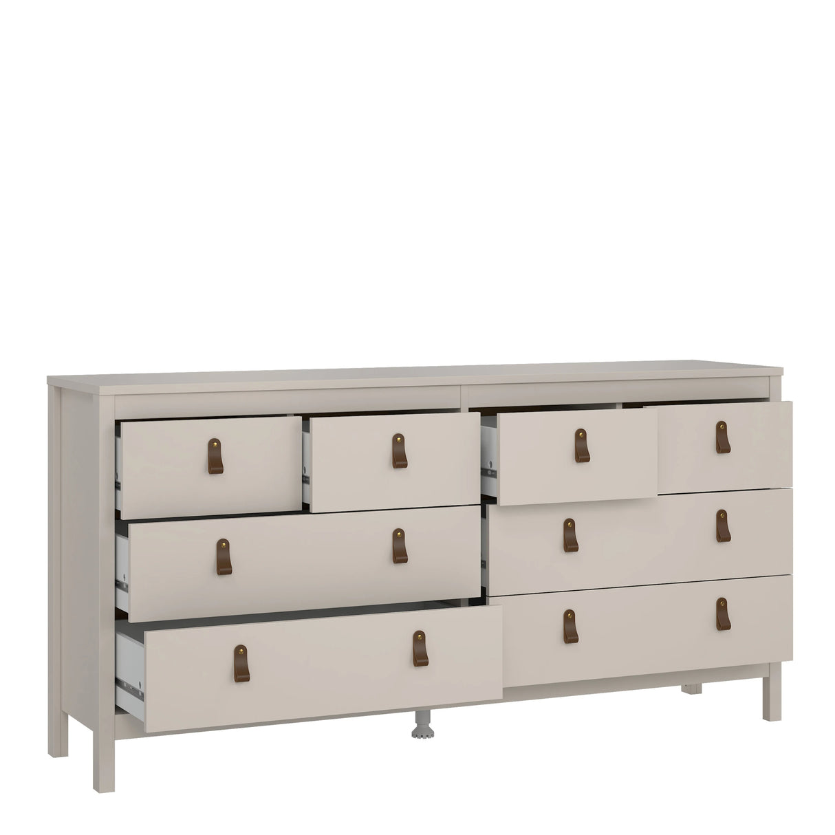 Barcelona Double Dresser 4+4 Drawers in Cashmere