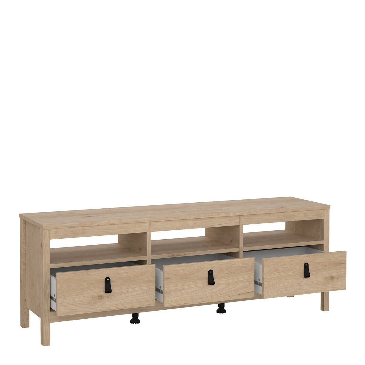 Barcelona TV Unit 3 Drawers in Jackson Hickory Oak