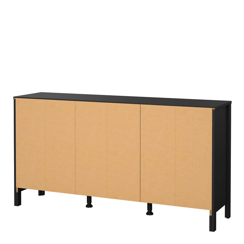 Barcelona Sideboard 2 Doors + 3 Drawers in Matt Black