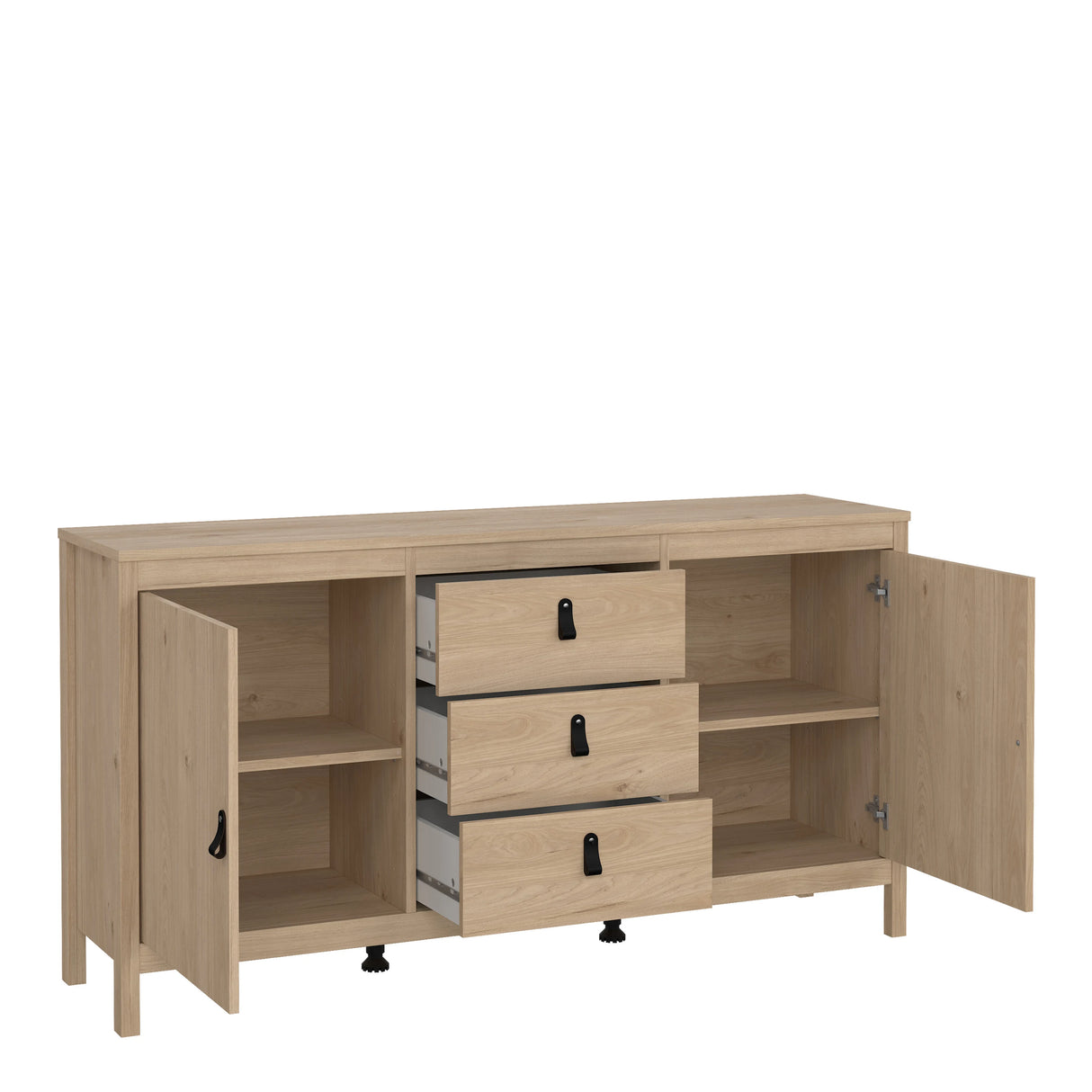Barcelona Sideboard 2 Doors 3 Drawers in Jackson Hickory Oak