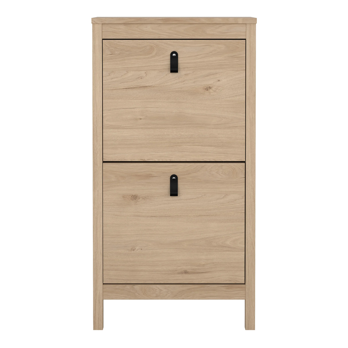 Barcelona Shoe Cabinet 2 Flip Down Doors in Jackson Hickory Oak