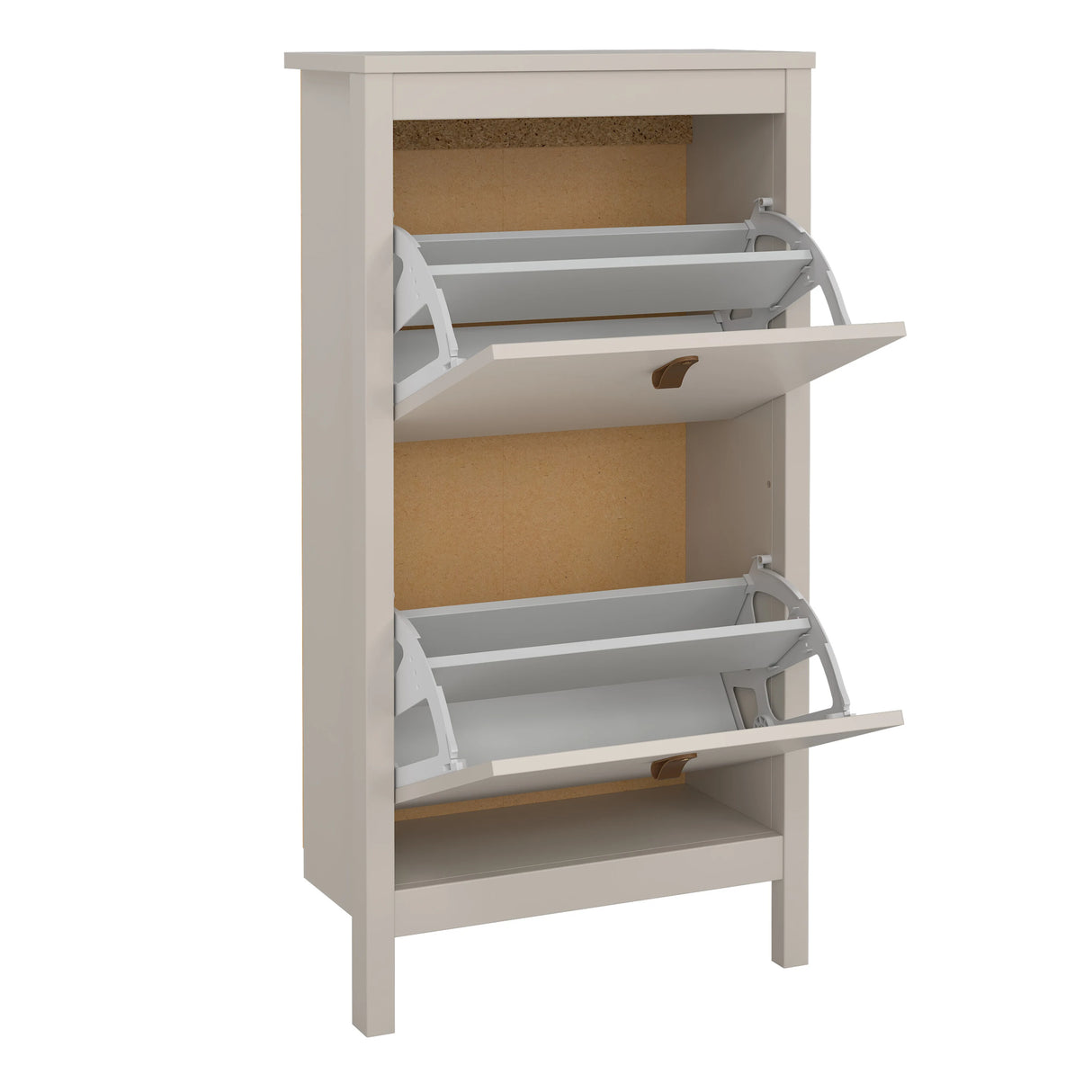 Barcelona Shoe Cabinet 2 Flip Down Doors in Cashmere