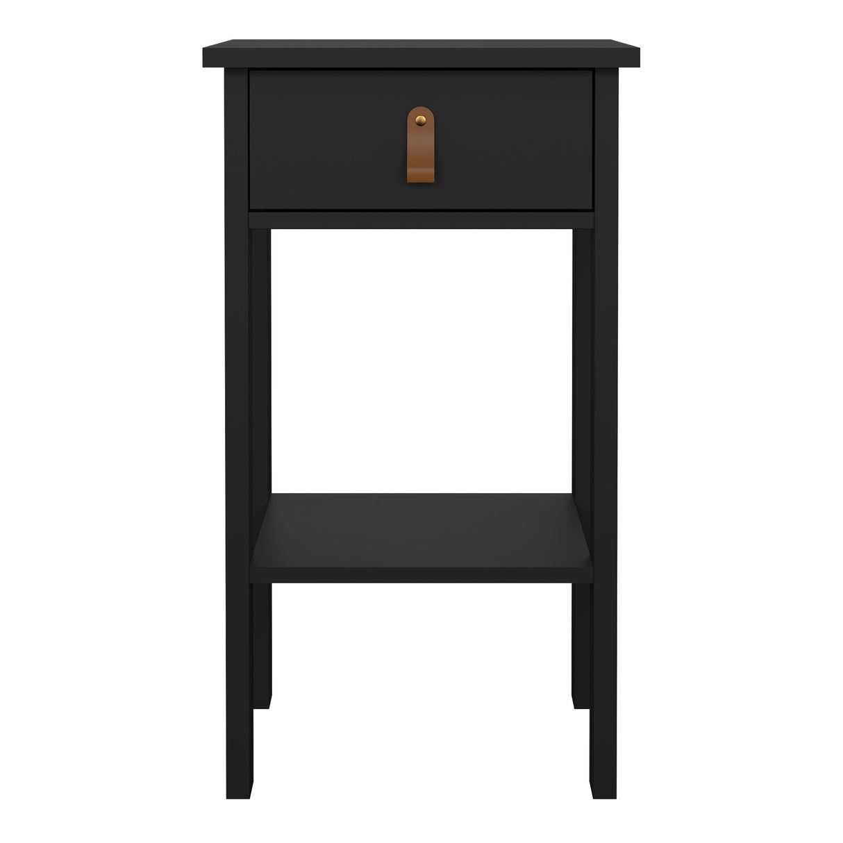 Barcelona Bedside Table with 1 Drawer, in Matt Black