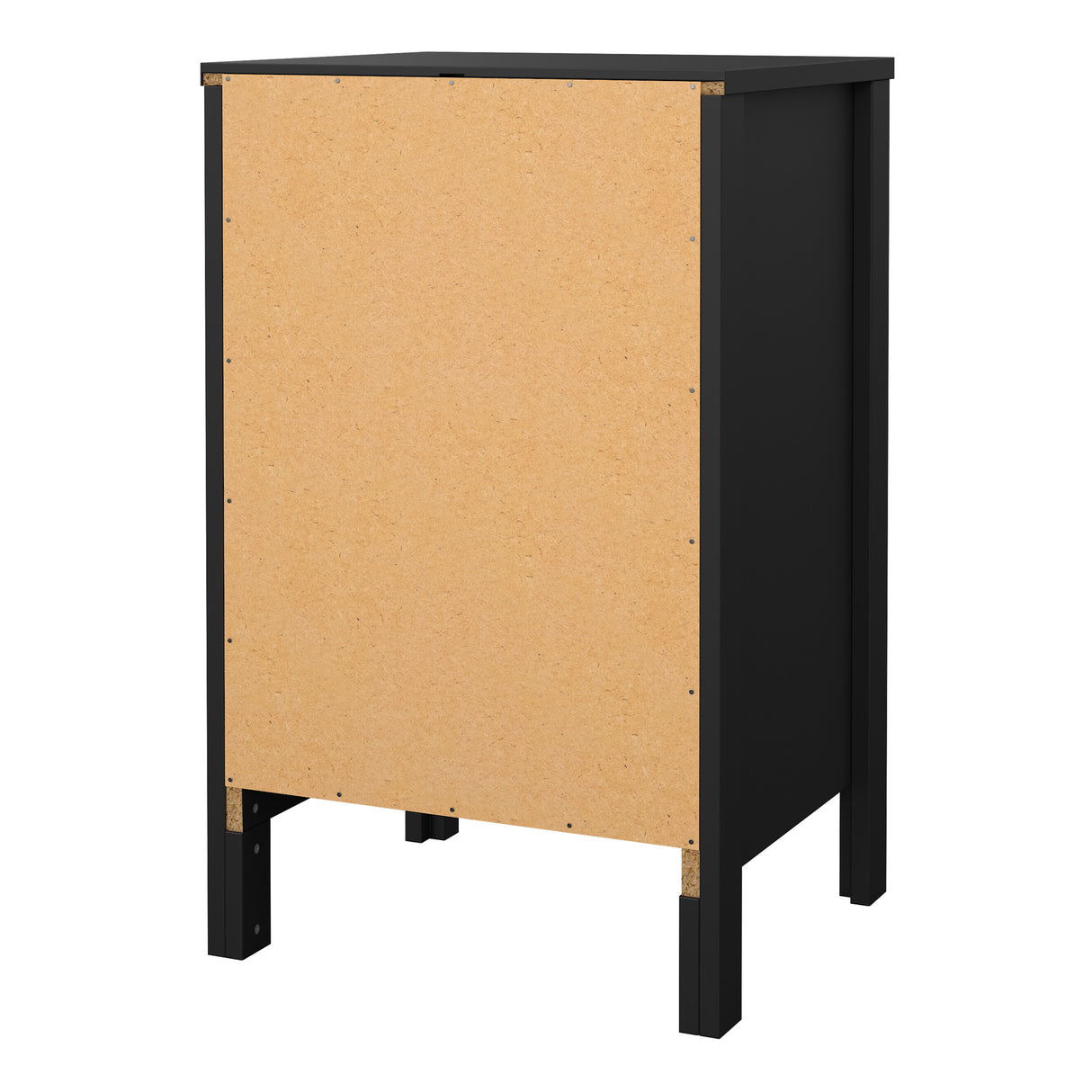Barcelona Bedside Table 3 drawers in Matt Black