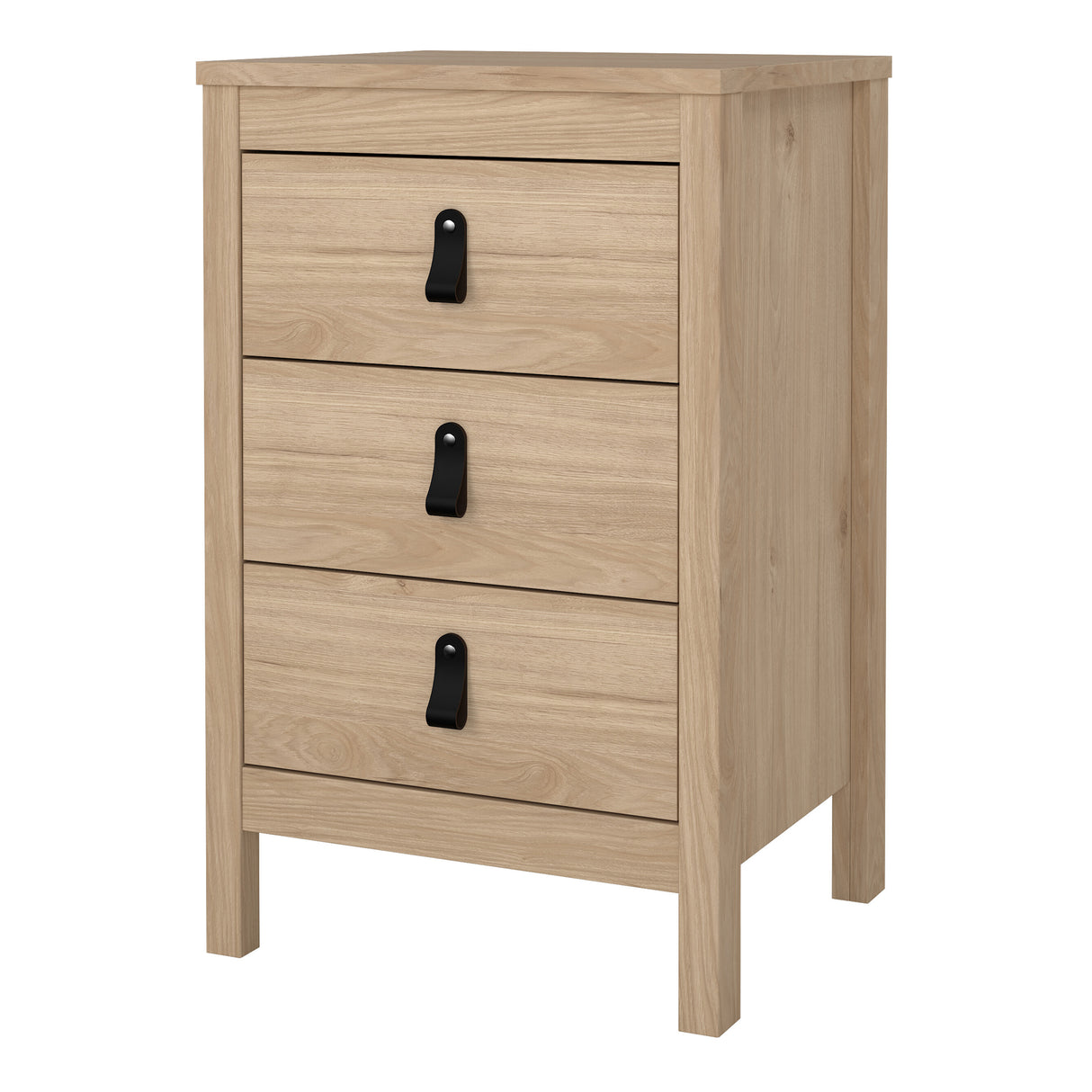 Barcelona Bedside Table 3 drawers in Jackson Hickory Oak