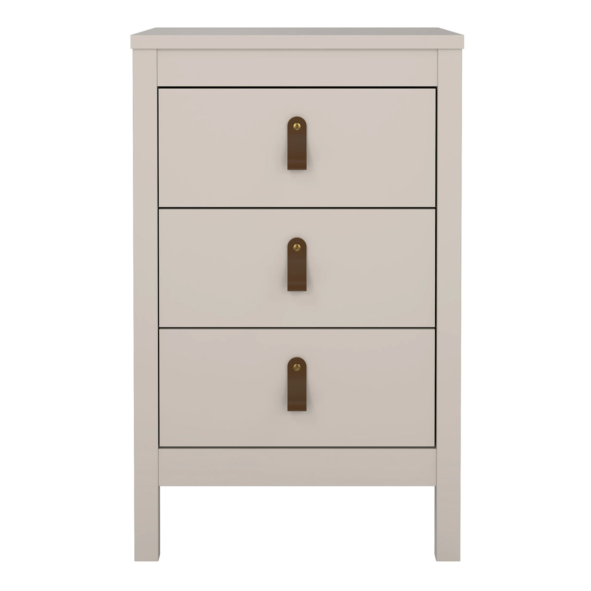 Barcelona Bedside Table 3 Drawers in Cashmere