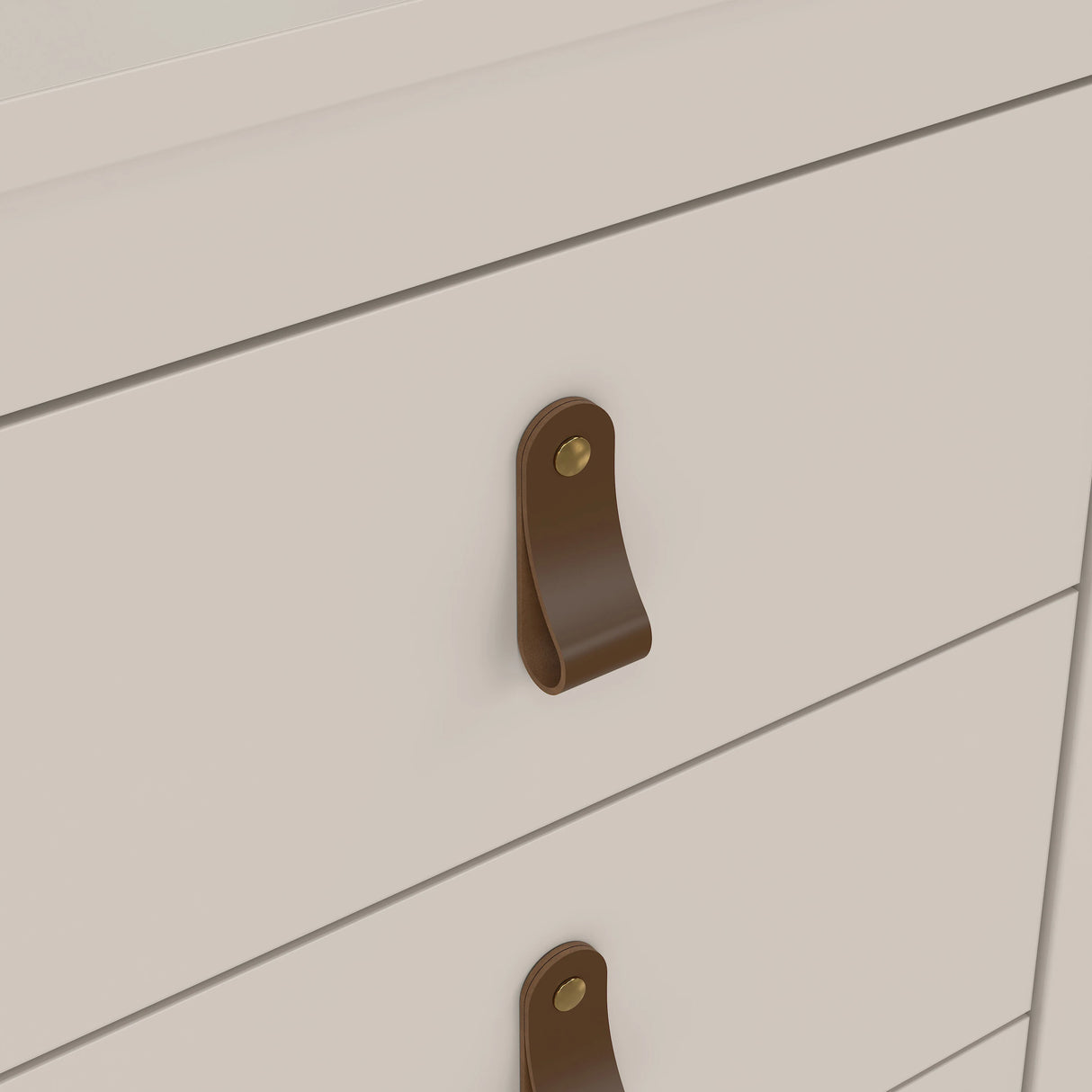 Barcelona Bedside Table 3 Drawers in Cashmere