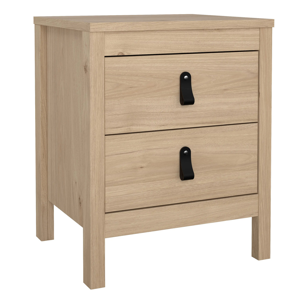 Barcelona Bedroom Package 2 Drawer Bedside 5 Drawer Chest 2 Door Wardrobe in Jackson Hickory Oak