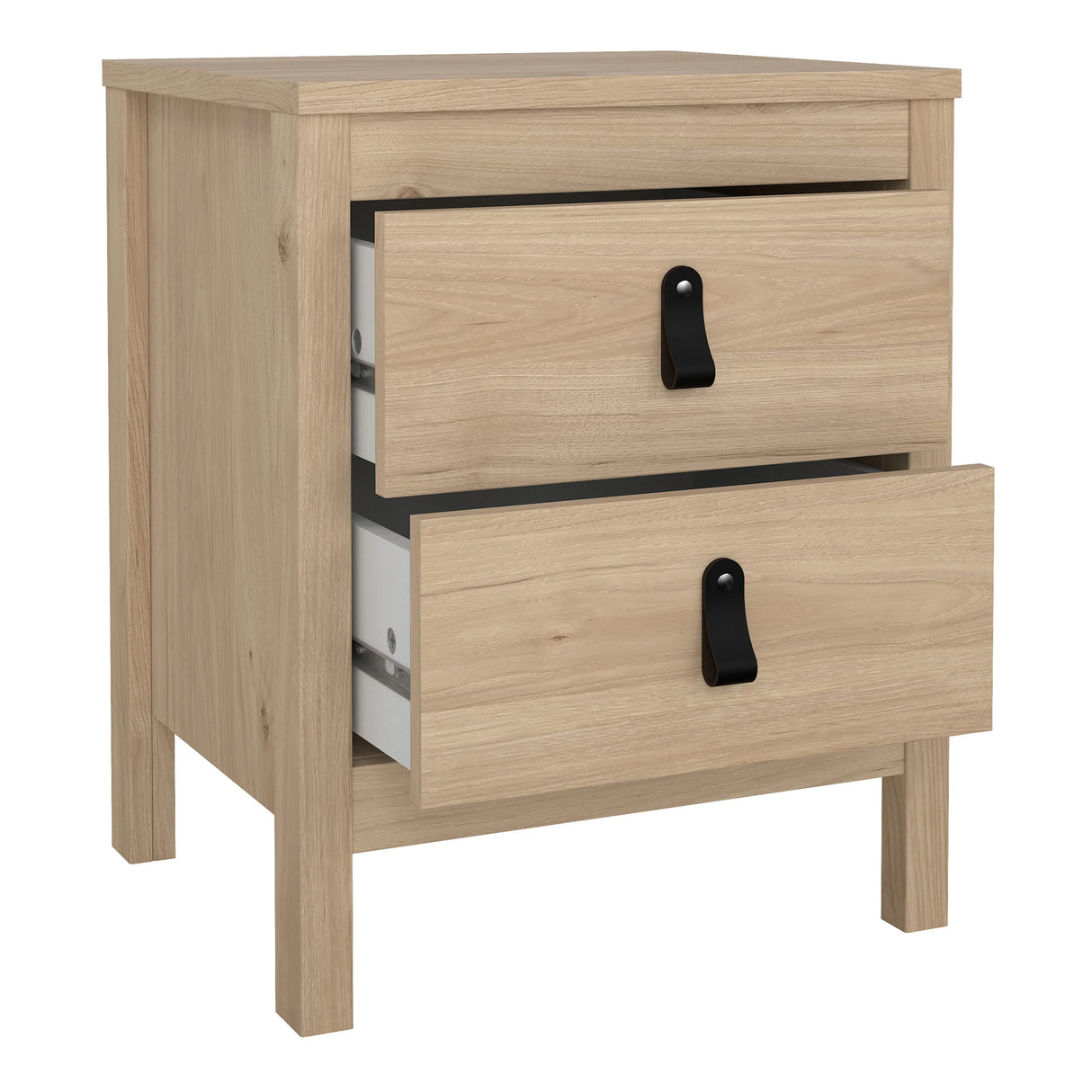 Barcelona Bedroom Package 2 Drawer Bedside 5 Drawer Chest 2 Door Wardrobe in Jackson Hickory Oak