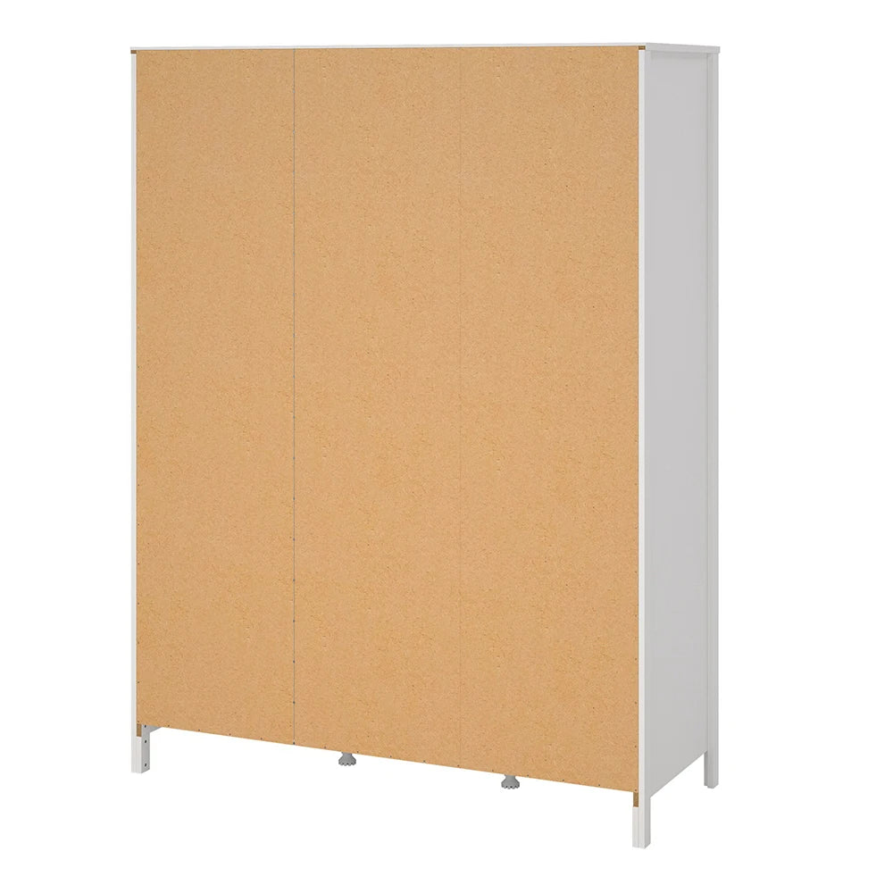 Madrid Wardrobe with 2 Doors 1 Mirror Door 2 Drawers White