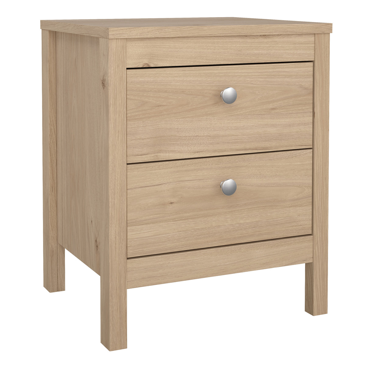 Madrid Bedside Table 2 drawers in Jackson Hickory Oak