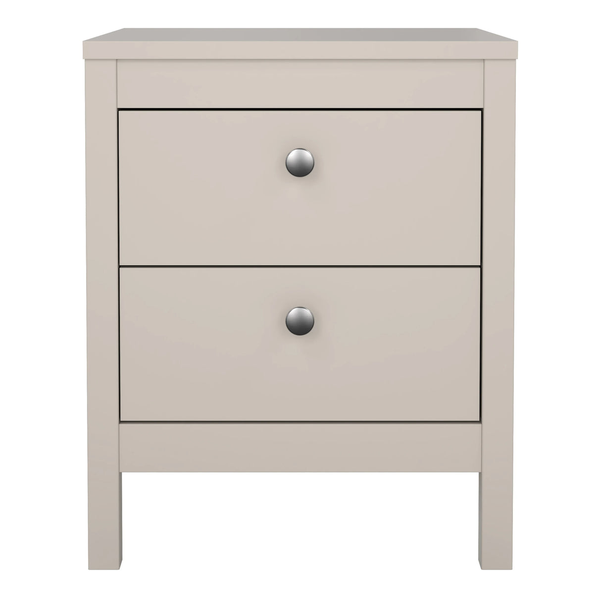 Madrid Bedside Table 2 Drawers in Cashmere