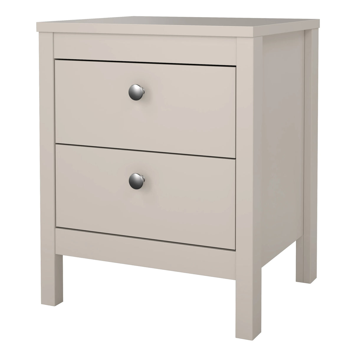 Madrid Bedside Table 2 Drawers in Cashmere