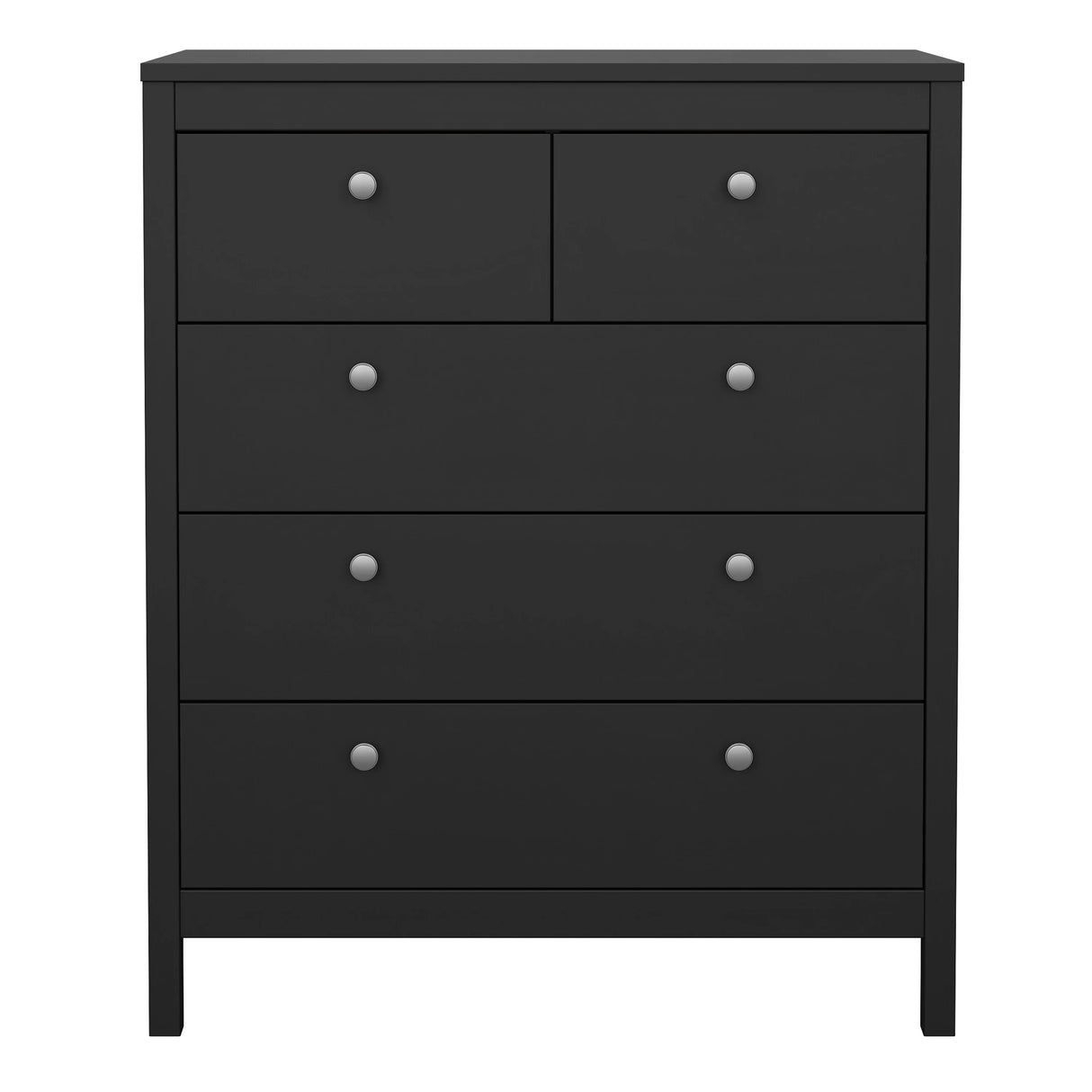 Madrid Chest 3+2 Drawers in Matt Black
