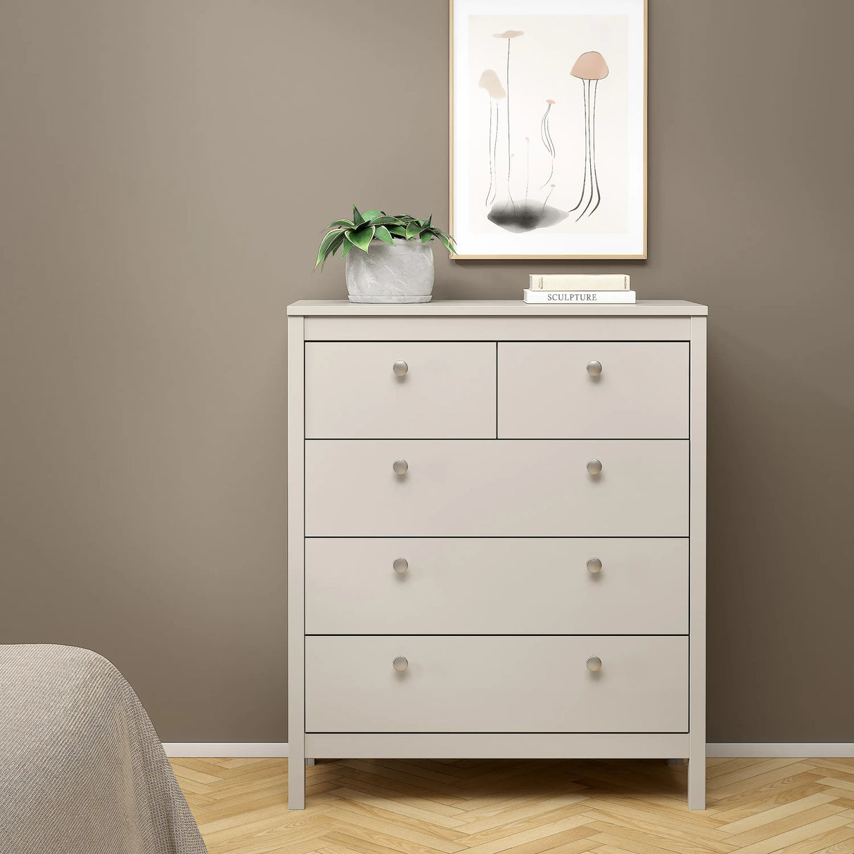 Madrid Chest 3+2 Drawers in Cashmere